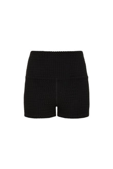 Micro Bike Short | Black Crochet