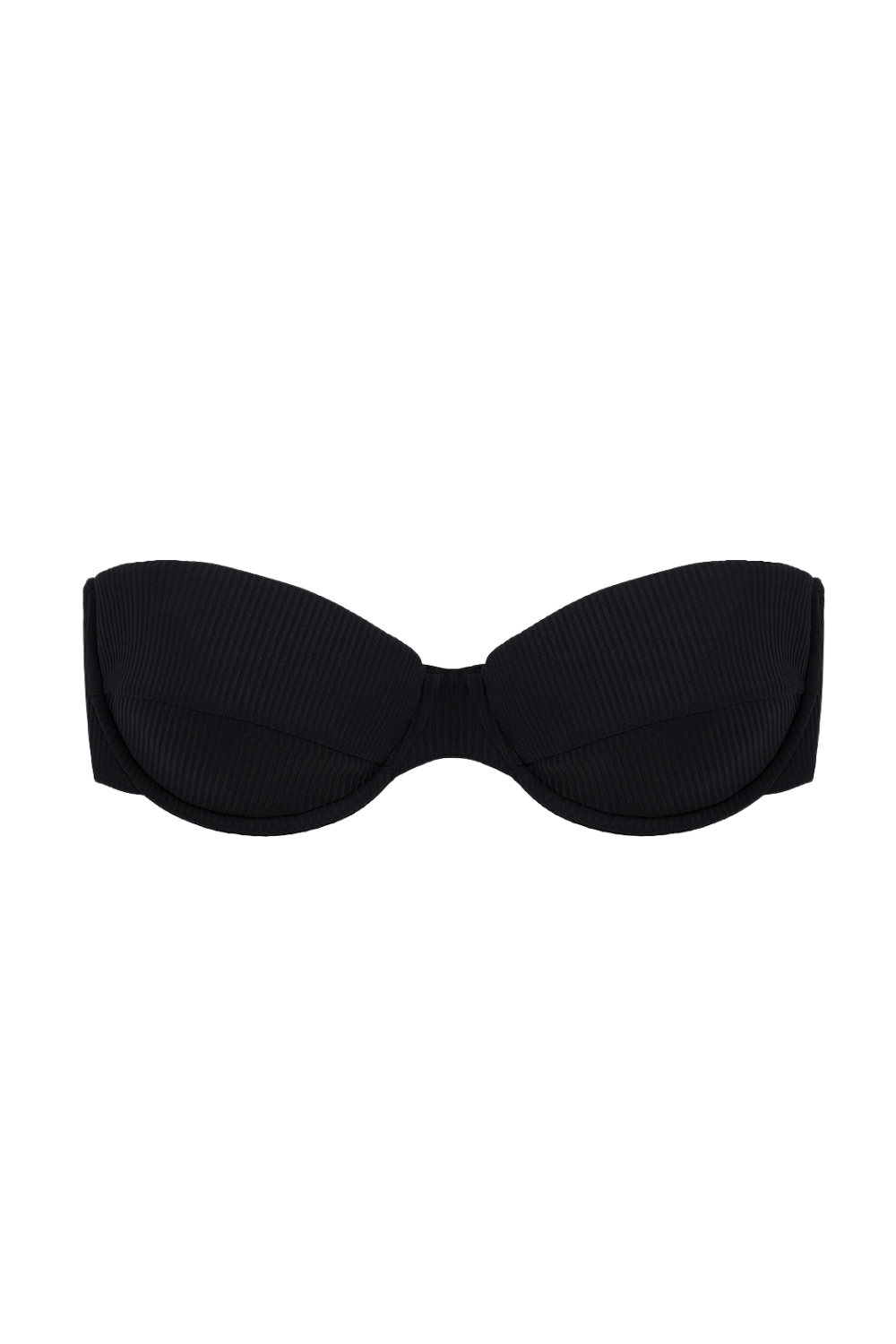 Bustier Bikini Top | Black Rib
