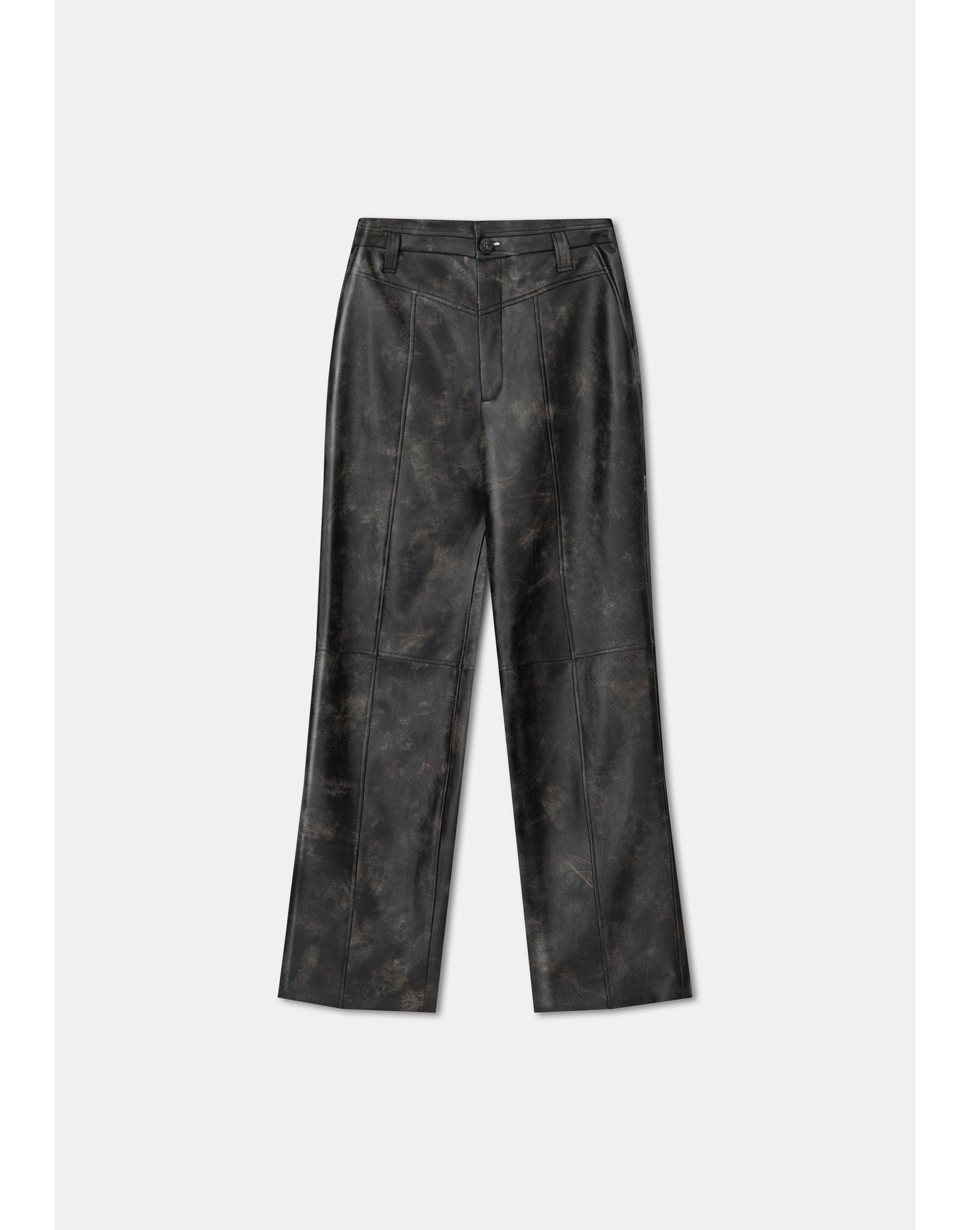 Blade | Vintage Leather Pants | Washed Grey