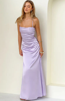 Blaise Satin Maxi Dress | Lilac