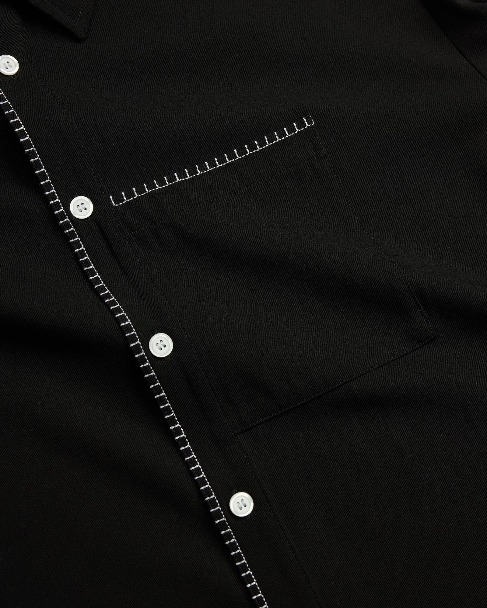 Blanket Stitch Shirt | Black