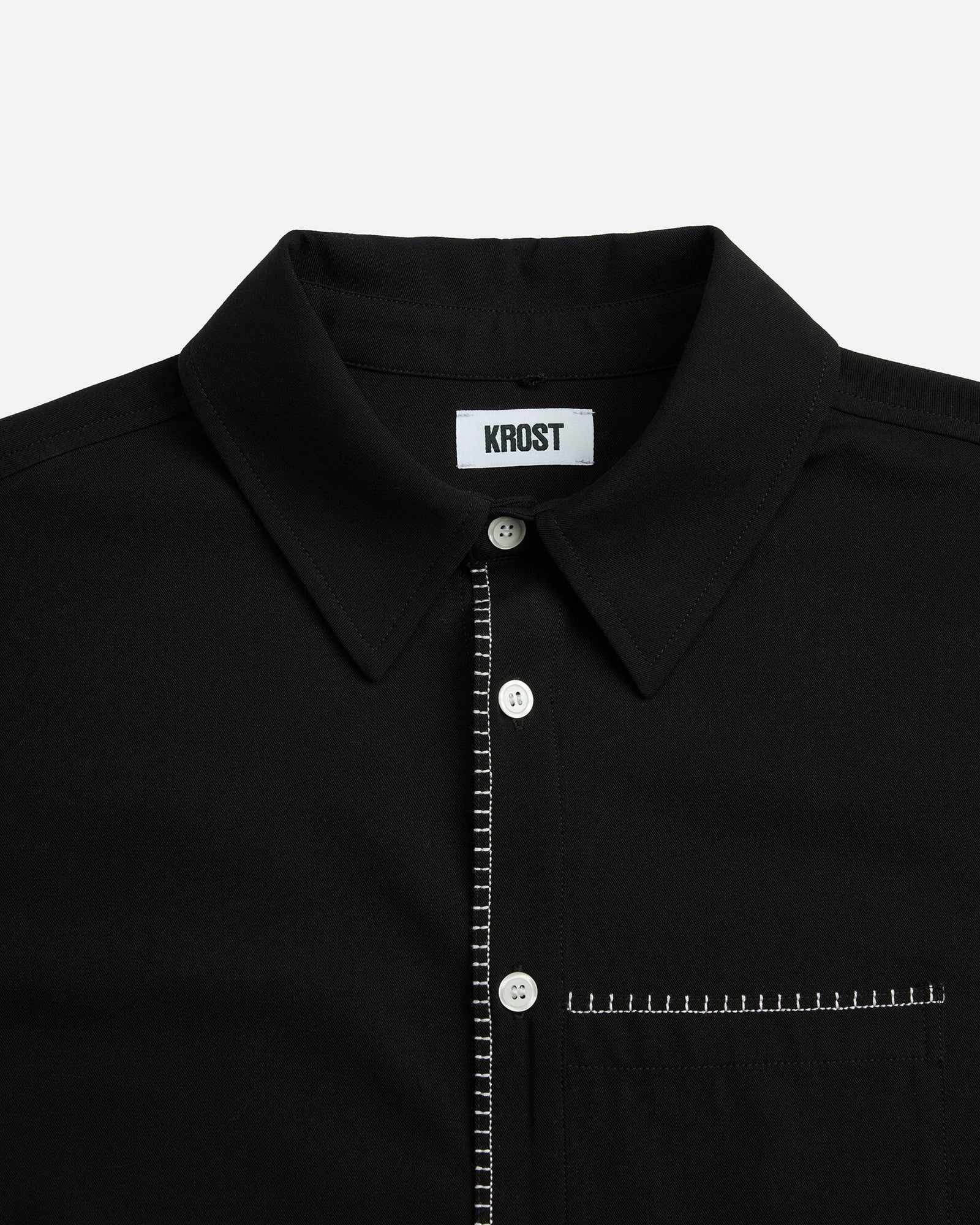Blanket Stitch Shirt | Black
