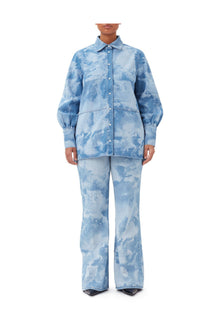 Bleach Denim Shirt | Light Blue Stone