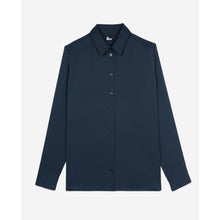 Blue Silk Shirt | Women | Dark Navy