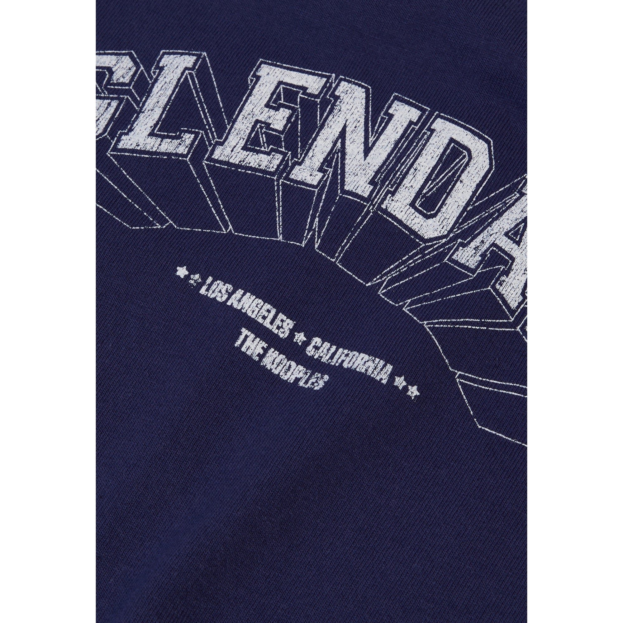 Blue T-Shirt With Glendale Serigraphy | Women | Washed Navy