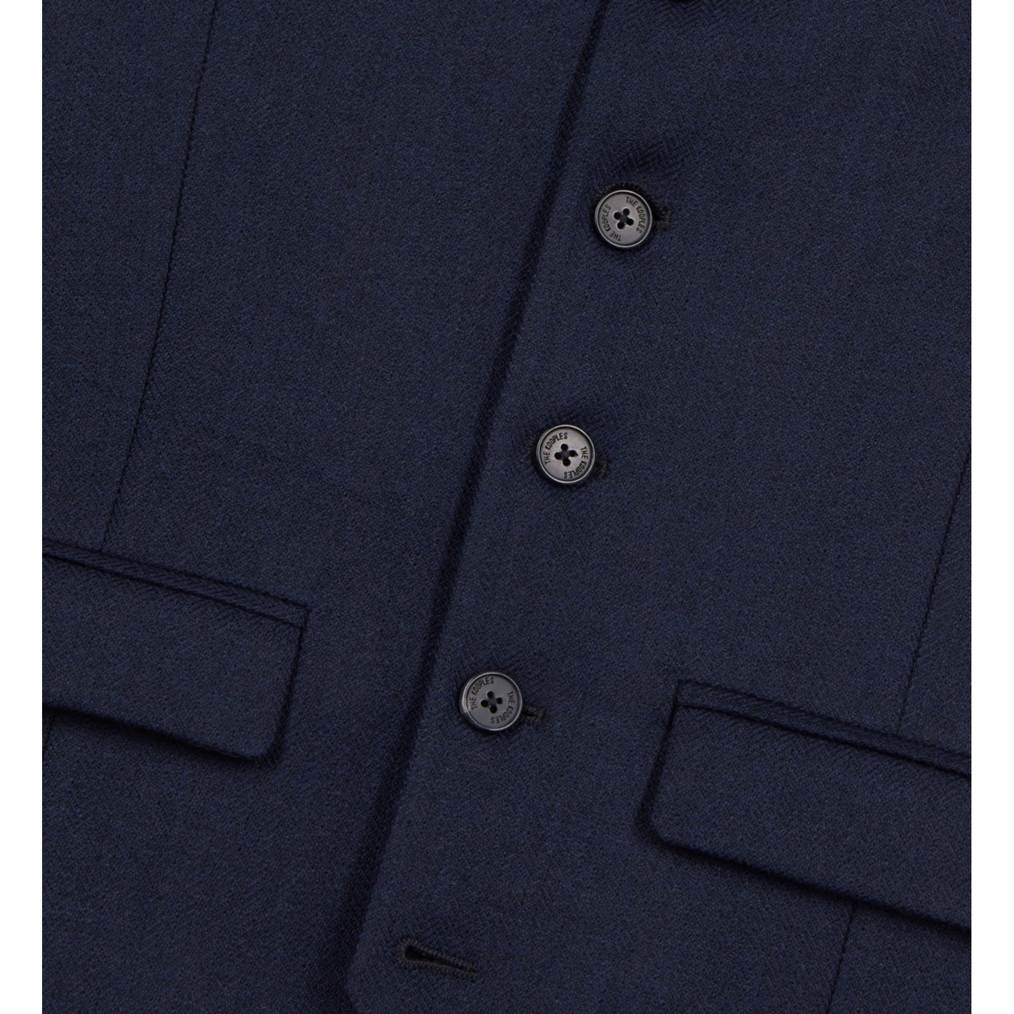 Blue Wool Blend Waistcoat | Men | Dark Navy