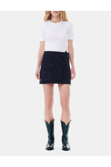 Boucle Jacquard Suiting Mini Skirt | Black