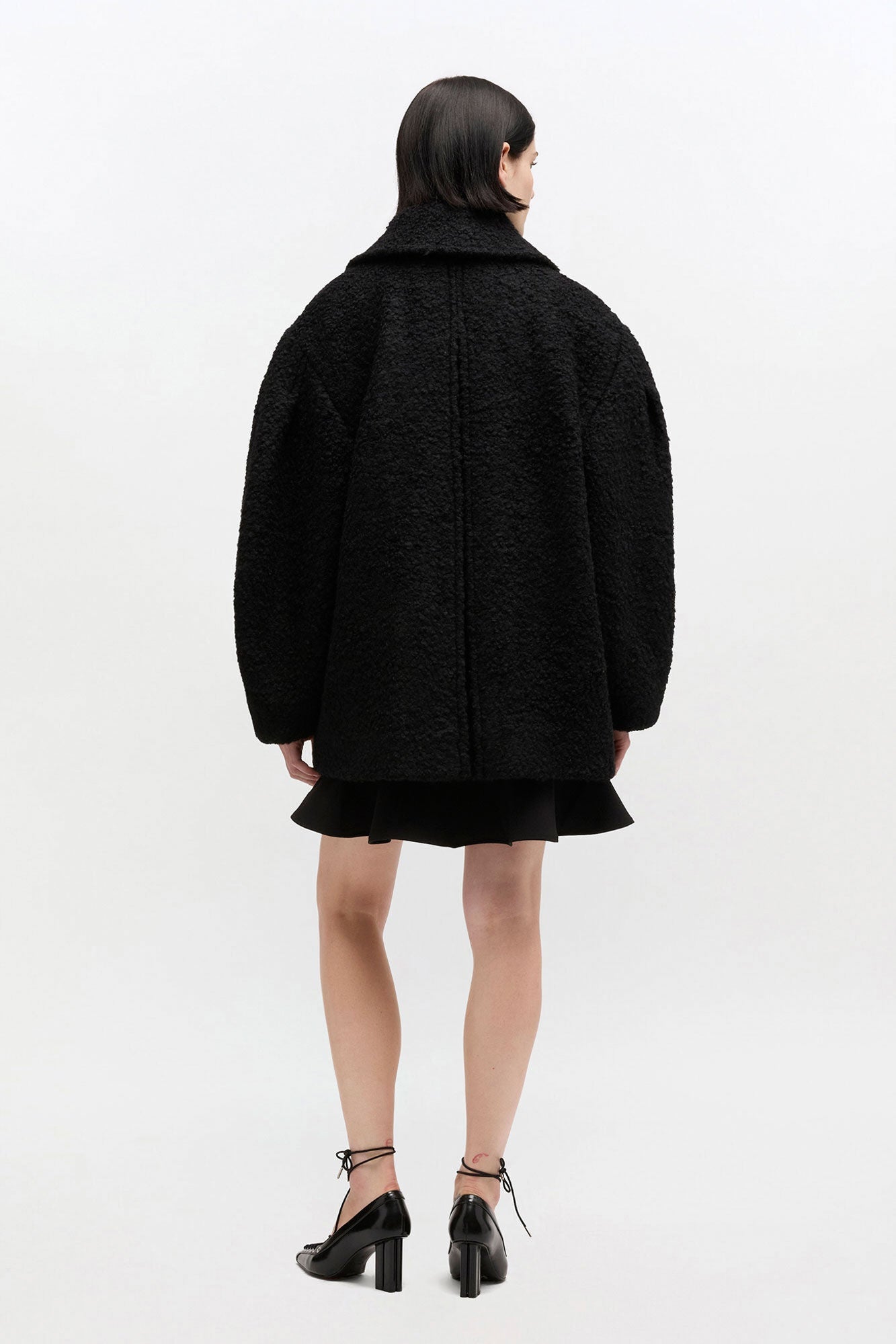Boucle Midi Coat | Black