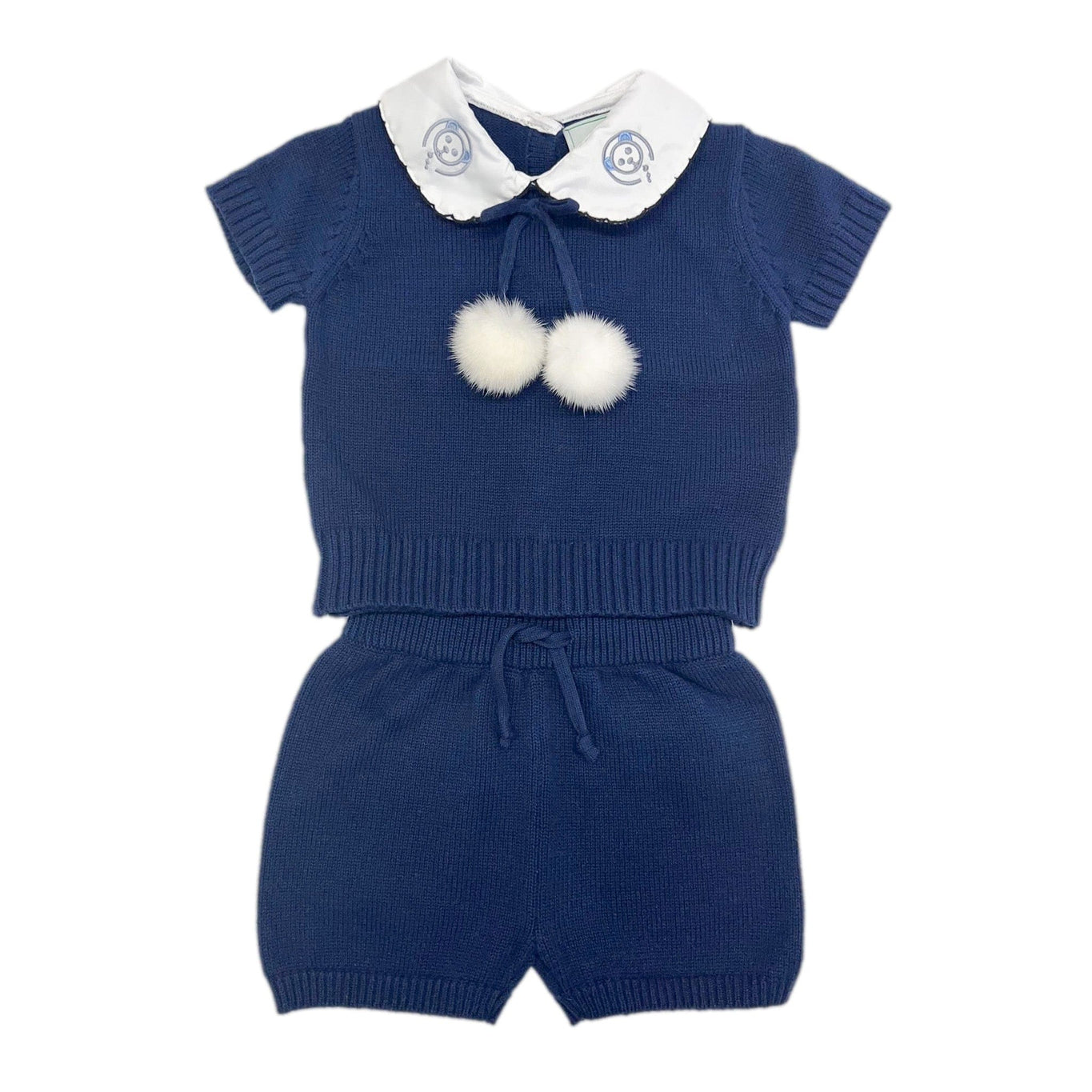 Boy | Billie Knit Top and Shorts Set | Navy
