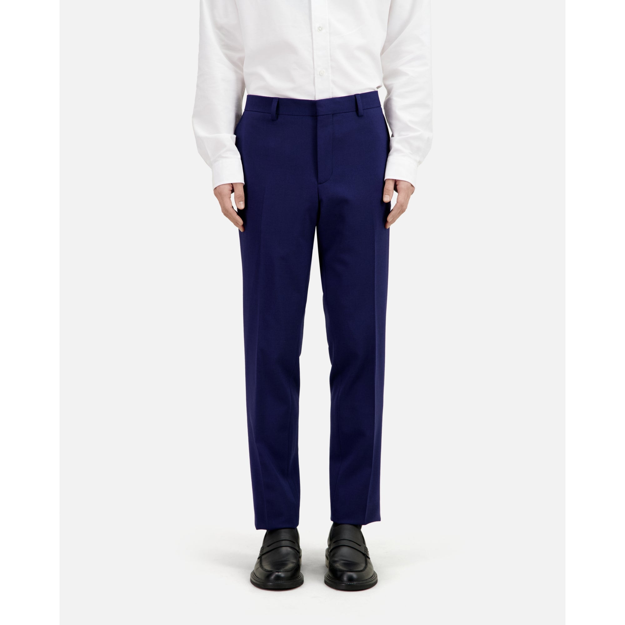 Bright Wool Suit Trousers | Men | Dark Blue