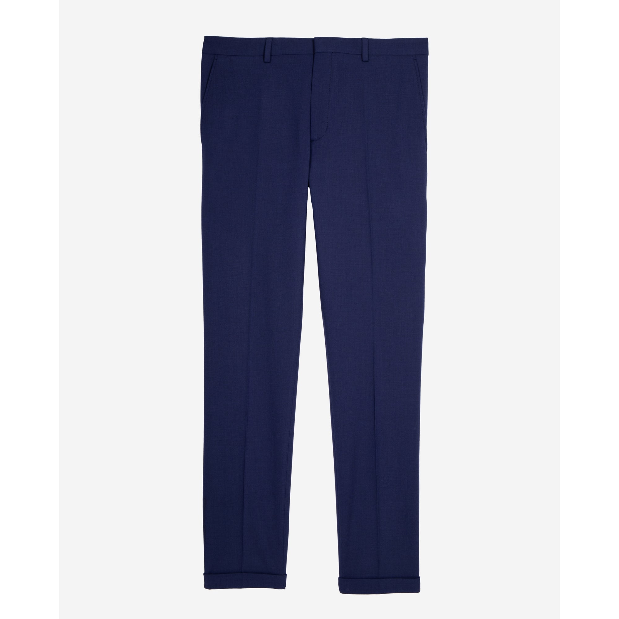 Bright Wool Suit Trousers | Men | Dark Blue