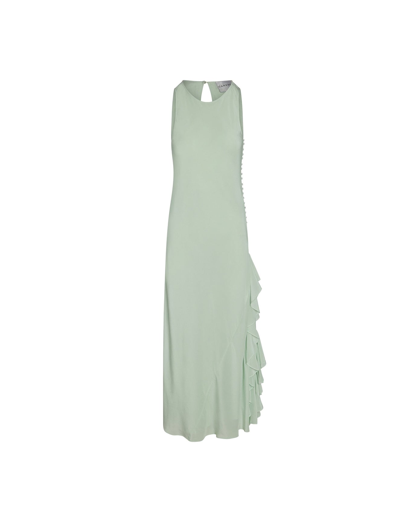 Bronwin Silk Silk Ruffle Detail Gown | Sea Green