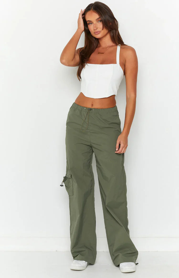 Bronx Drawcord Cargo Pants | Khaki