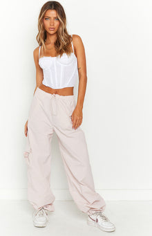 Bronx Drawcord Cargos | Pink