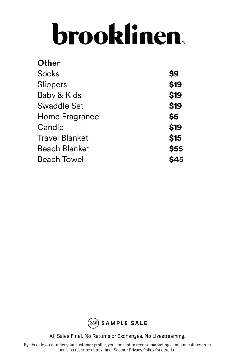 Price table