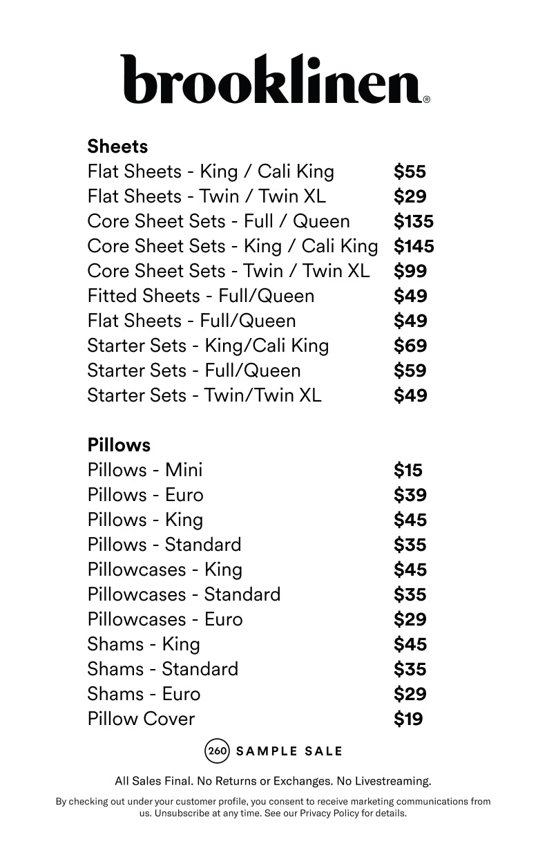 Price table