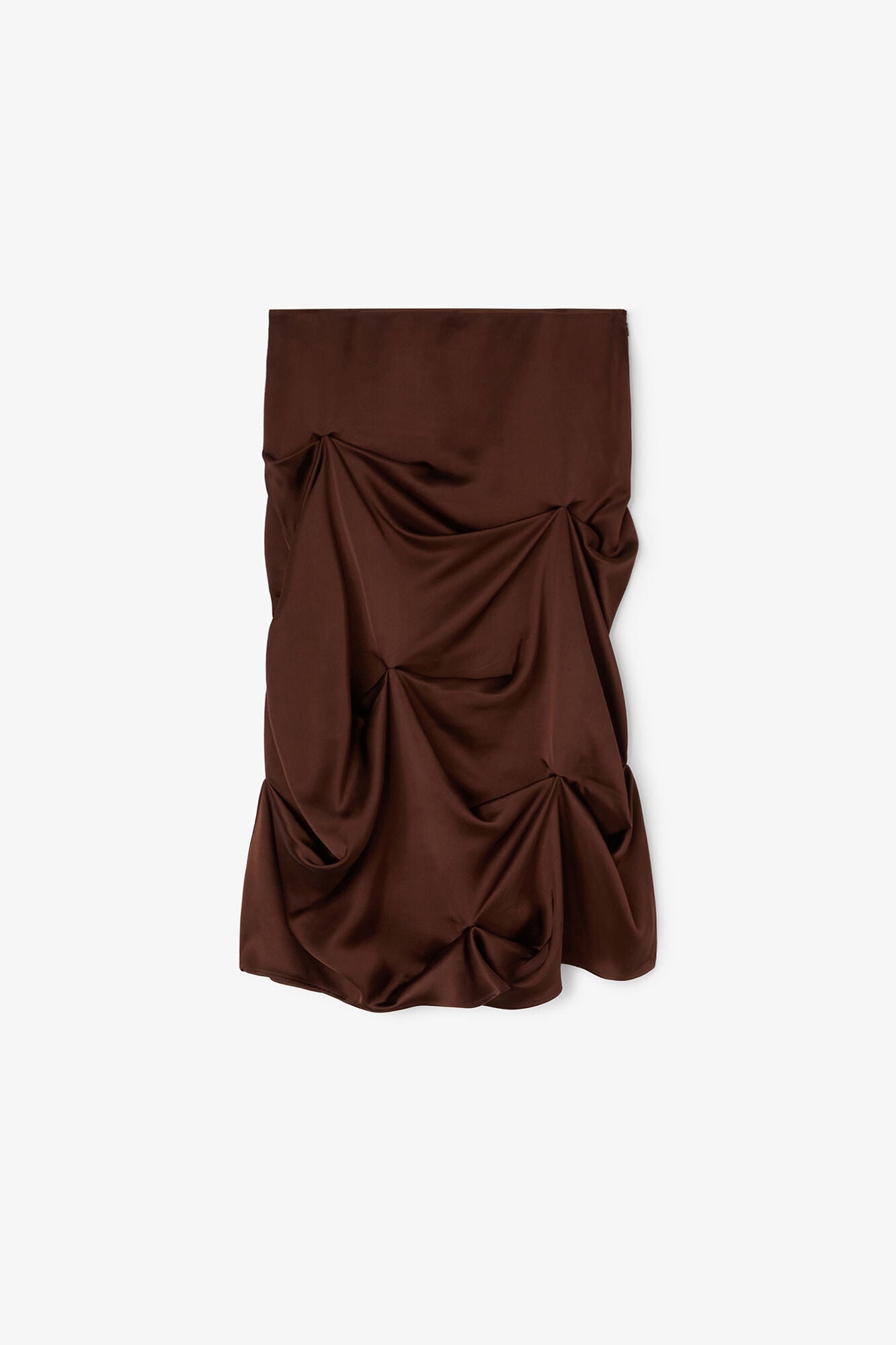 Brown Draped Skirt | Chicory Coffee