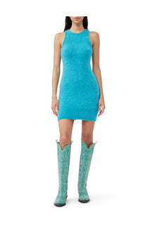 Brushed Alpaca Mini Dress | Blue Curacao