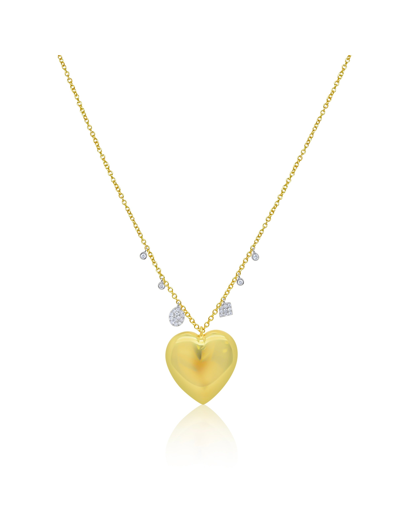Bubble Heart Necklace | Yellow Gold