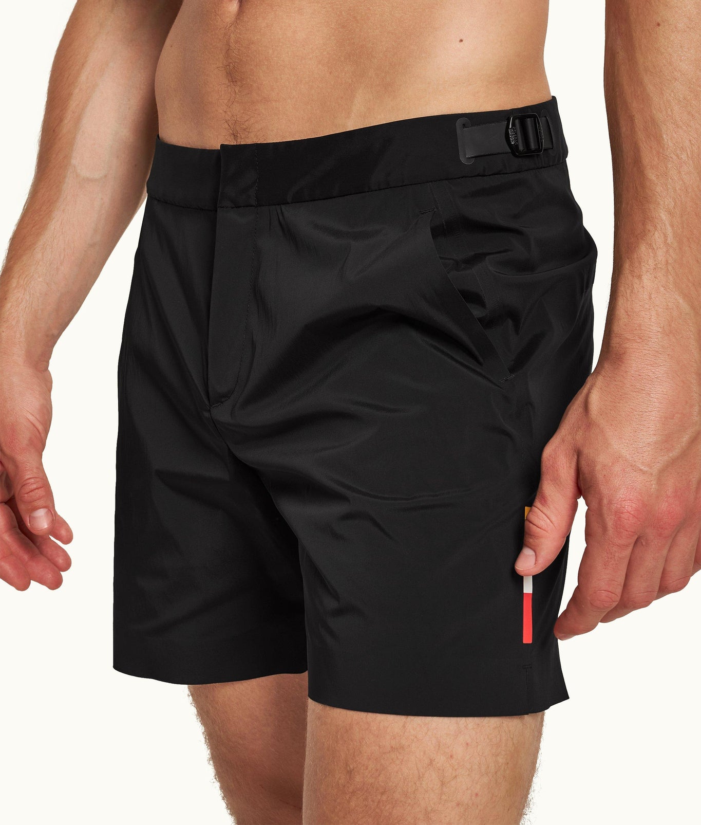 Bulldog Bonded Bonded Panel Mid-Length Swim Shorts | Black