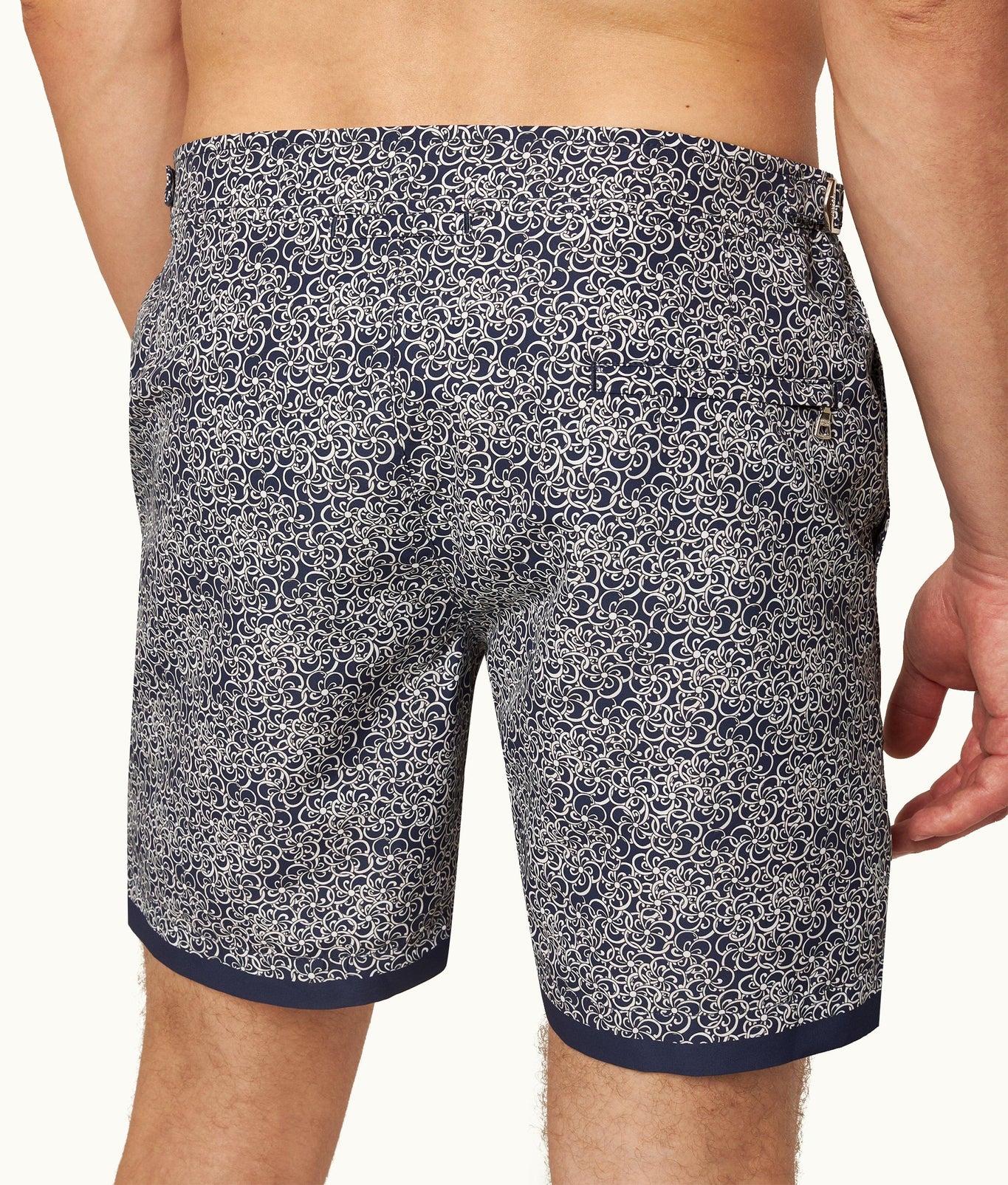 Bulldog Floral Mid-Length Swim Shorts | Midnight Navy