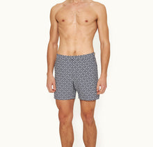 Bulldog Jacquard Domi Jacquard Mid-Length Swim Shorts Woven | Night Iris/White Sand