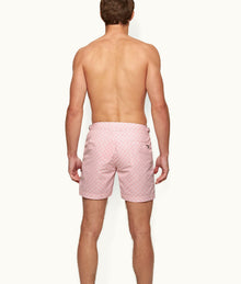 Bulldog Otaru Mid-Length Swim Shorts | Pink/White