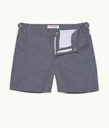 Bulldog Pax Print Mid-Length Swim Shorts | Night Iris