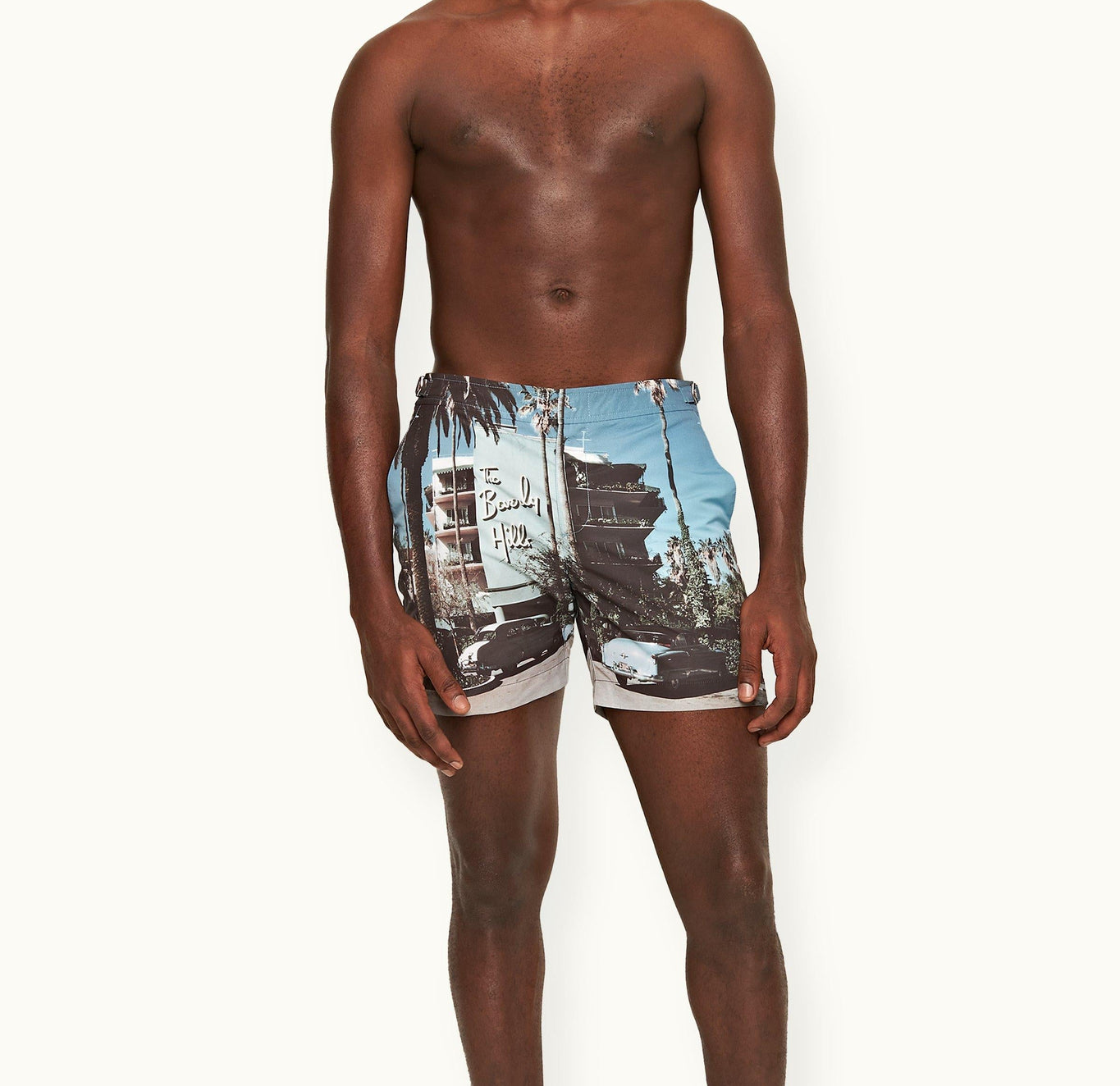 Bulldog Photographic Print Mid-Length Swim Shorts | Beverly Hills