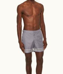 Bulldog Solmio Print Mid-Length Swim Shorts | Taro