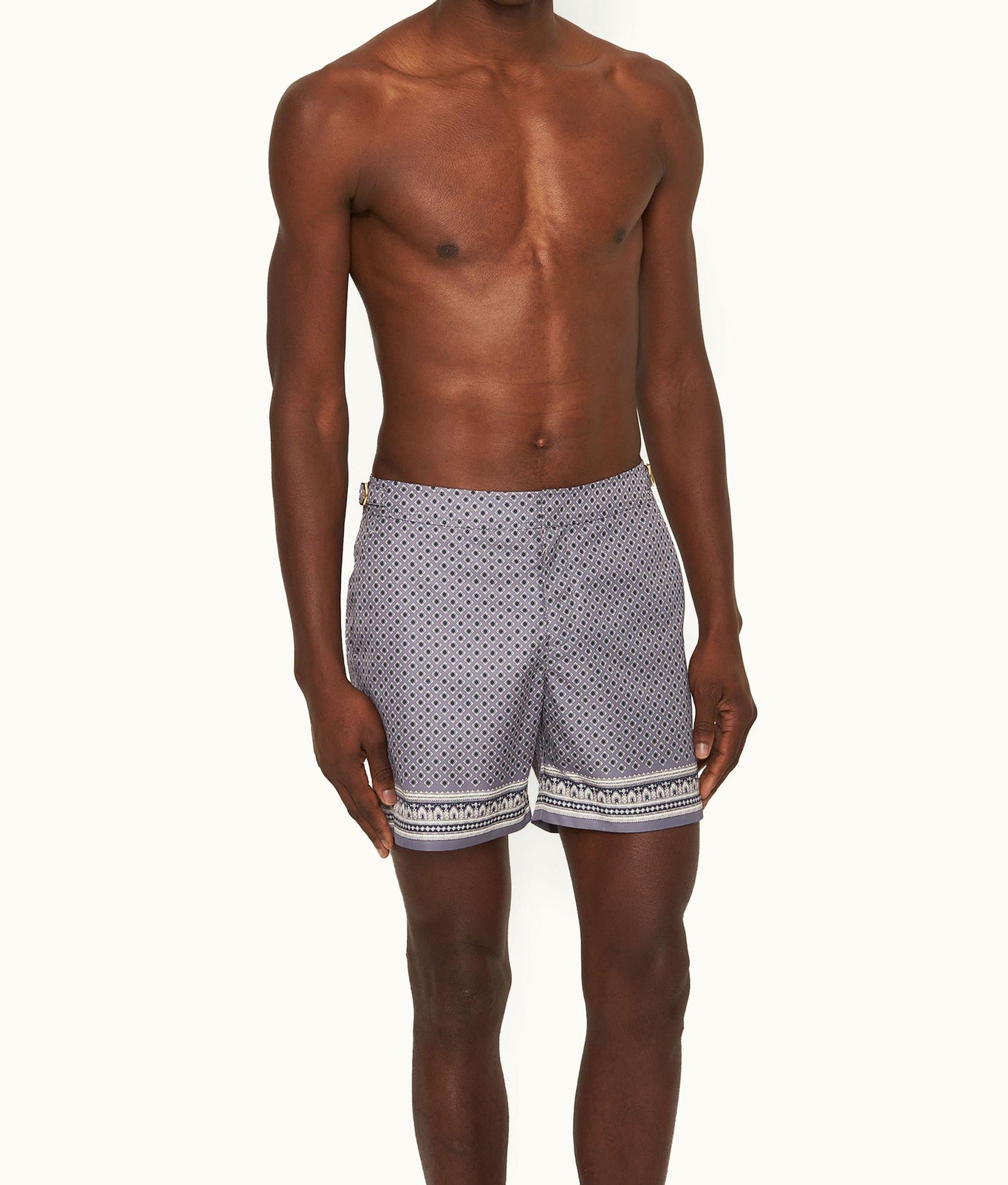 Bulldog Solmio Print Mid-Length Swim Shorts | Taro
