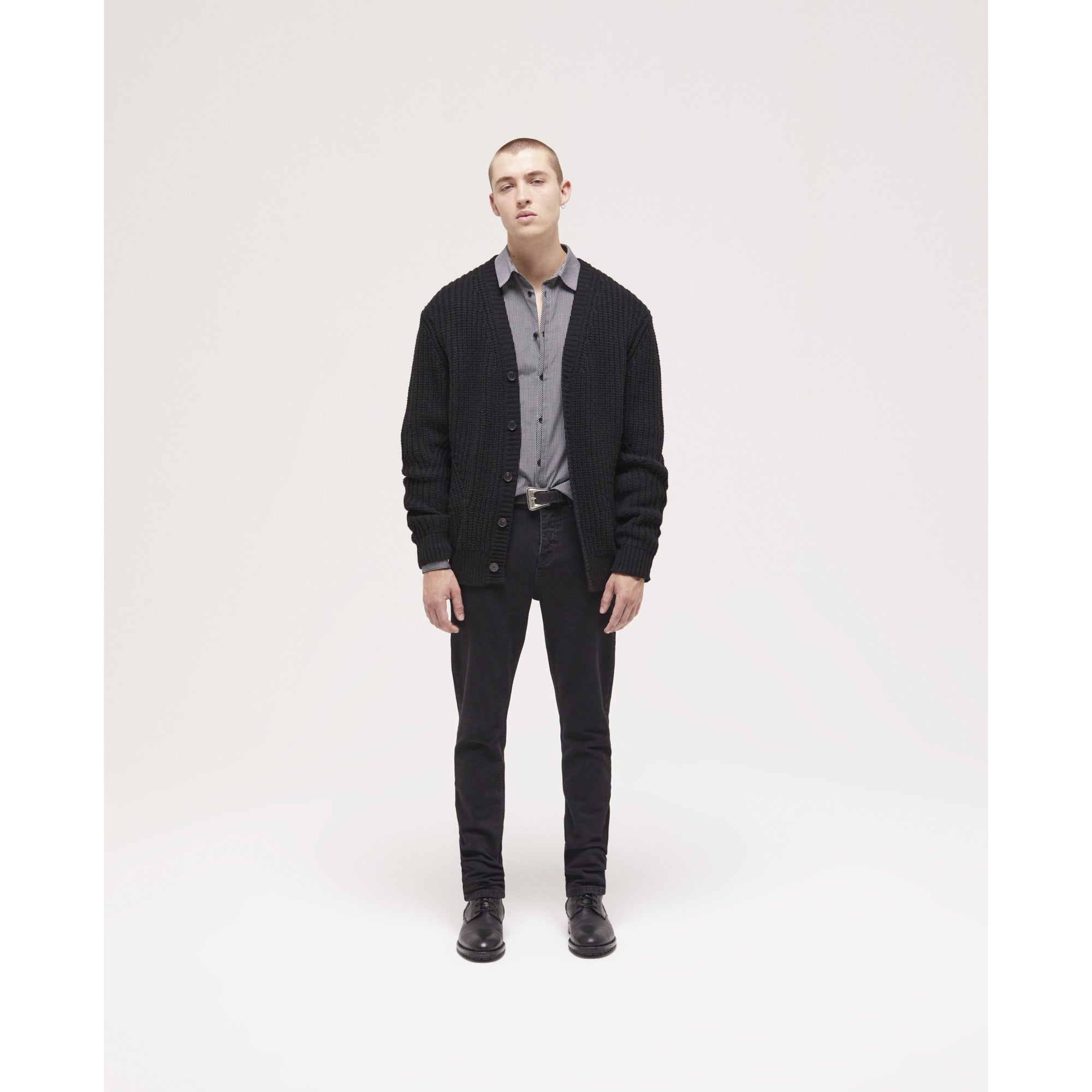 Buttoned Cardigan | Men | Black