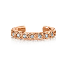 Women | White Diamond Bezel Ear Cuff | 14k Rose Gold