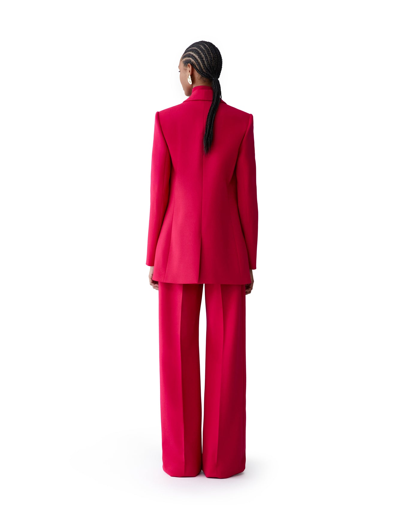 Shawl Lapel Single Breasted Jacket | Claret