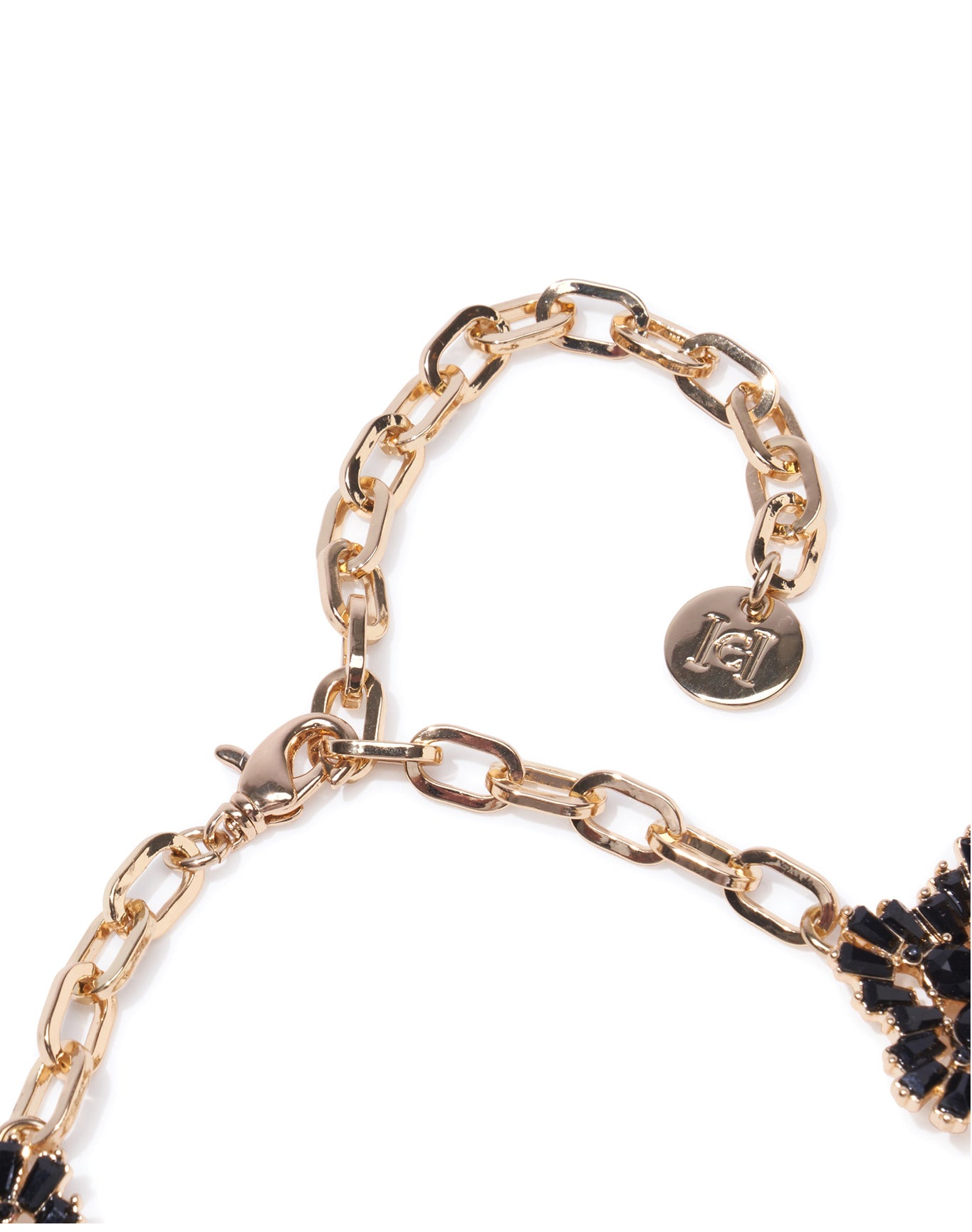 Crystal Snowflake Necklace | Black