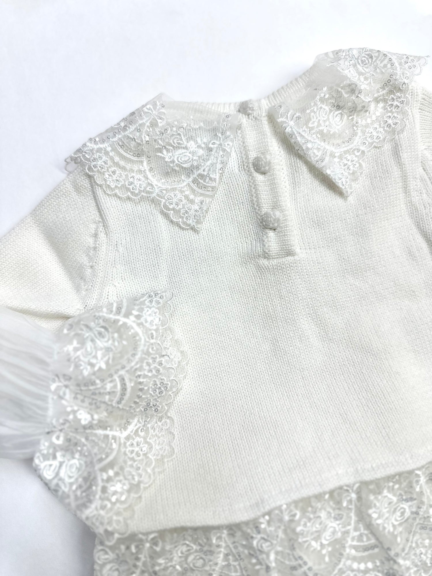 Emma White Cotton and Lace Top and Shorts Set | White