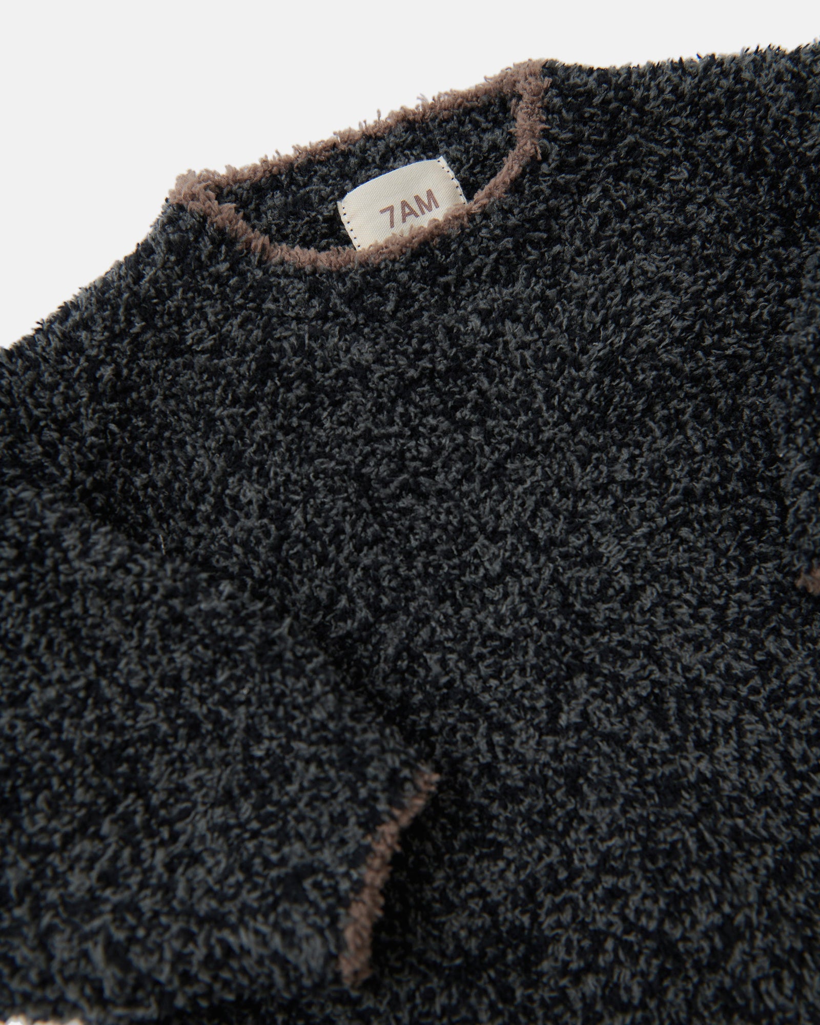 Boxy Sweater - Fuzzy | Black Melange