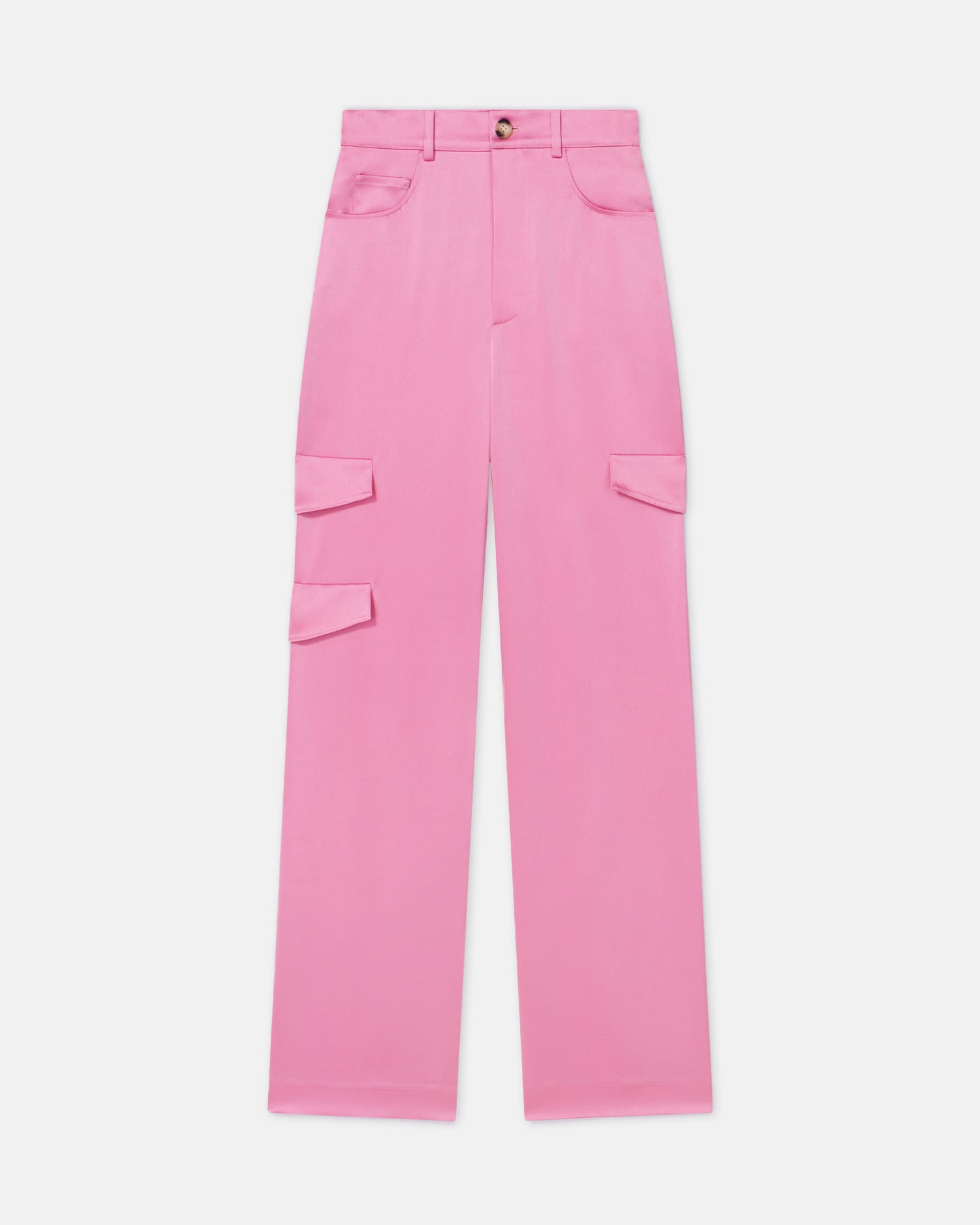 Womens | Cais Slip Satin Cargo Pants | Orchid