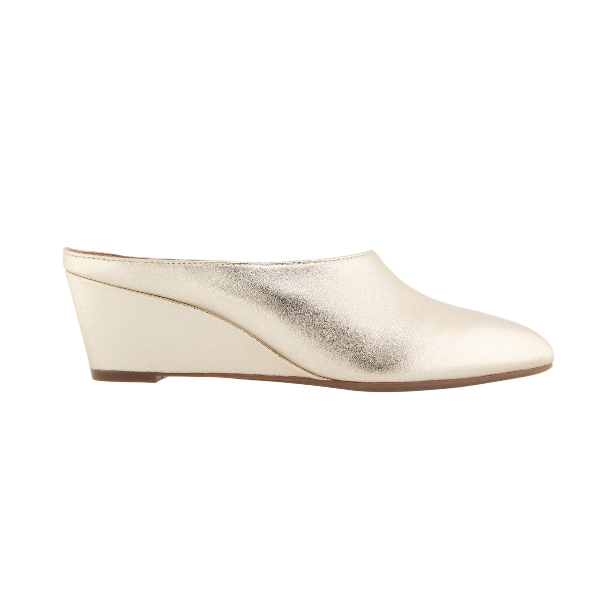Camia Mule | Gold Metallic Leather