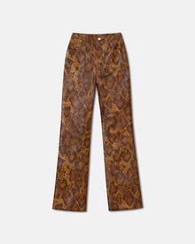 Womens | Camma Faux Animal Straight Leg Trousers | Snake Skin