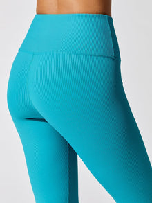 Carbon38 | Ribbed 7/8 Legging | Dark Teal