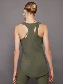 Carbon38 | Long Racerback Tank | Olive