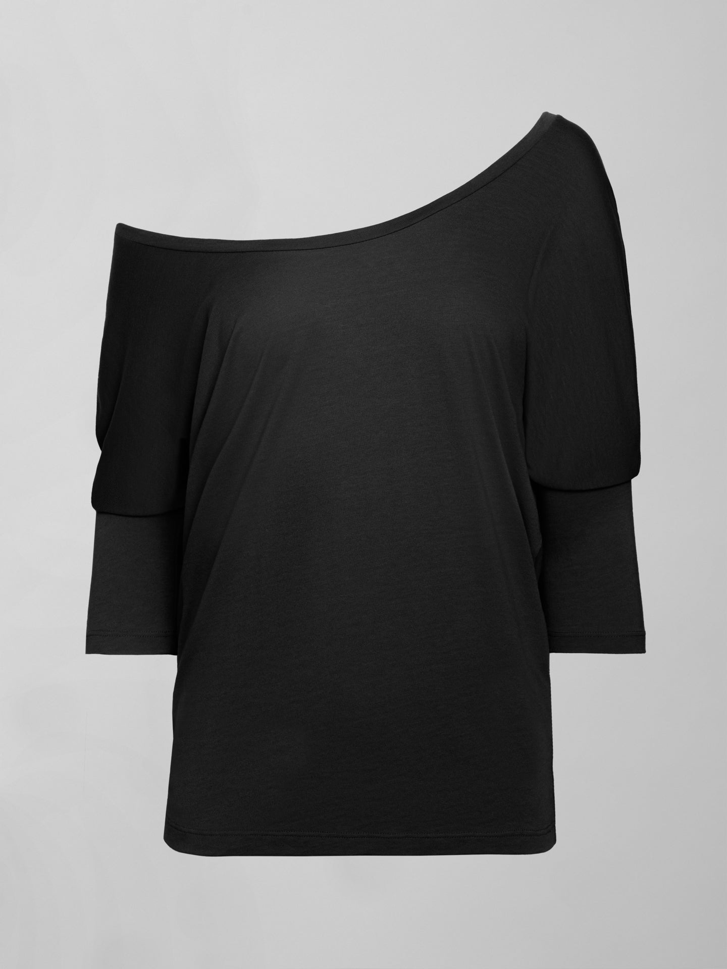 Carbon38 | Long Sleeve Off Shoulder Tee | Black