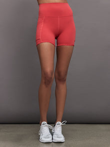 Pleated Tennis Ball Shortie in Melt | Tomato