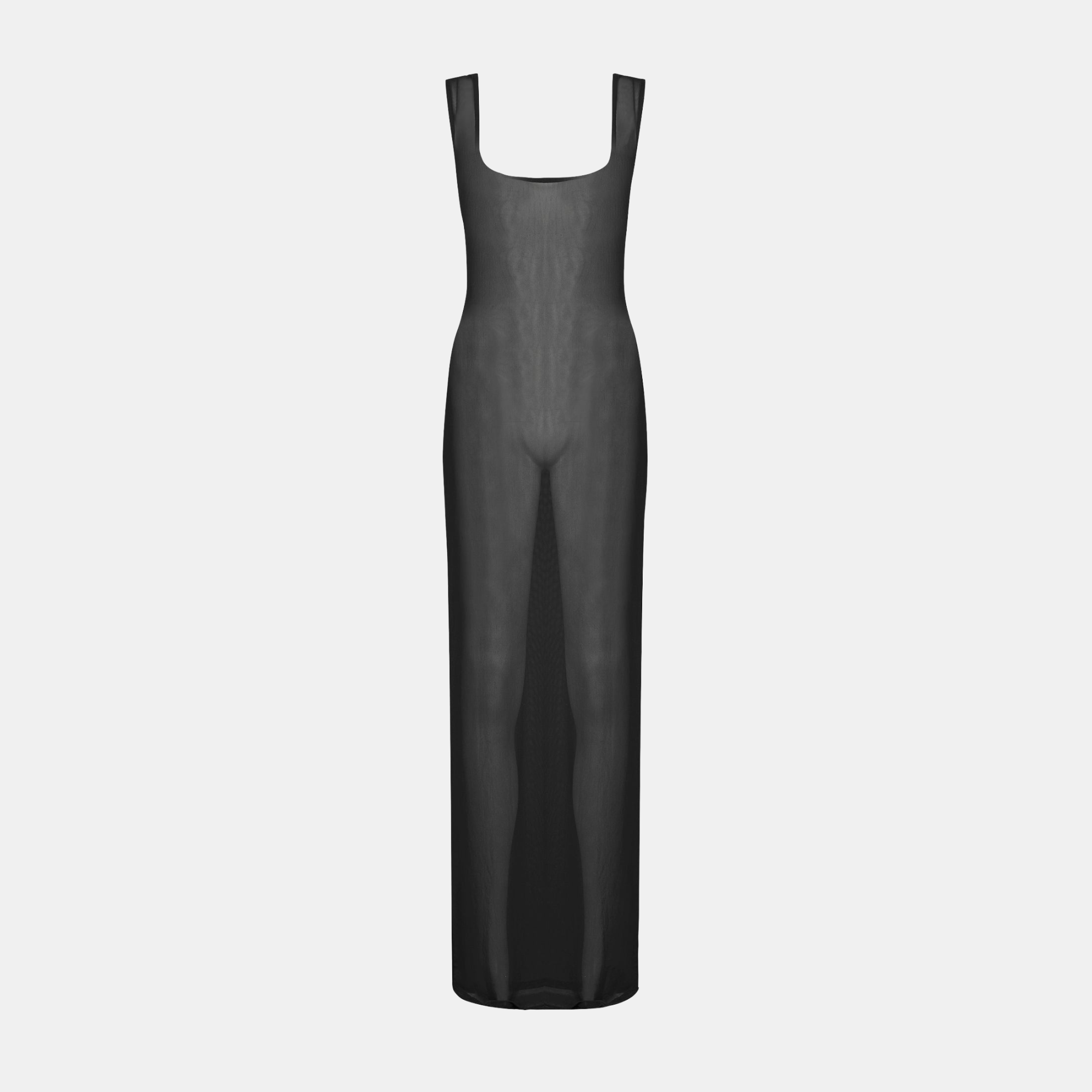 OW Collection CARMEN Cover Up Dress 002 - Black Caviar