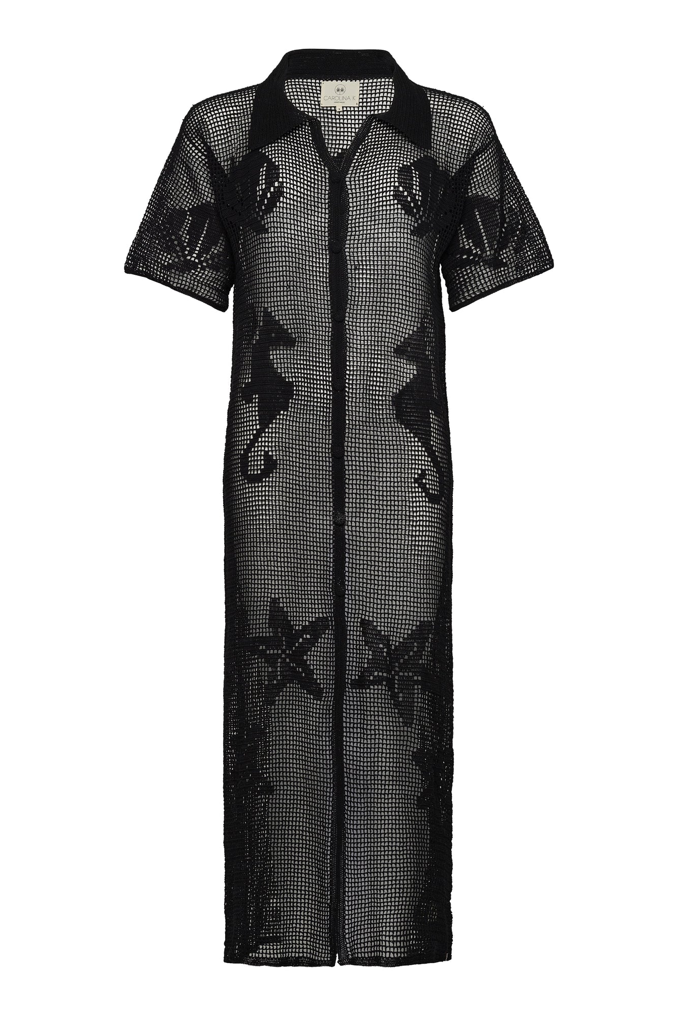 Crochet Shirt Dress - Final Sale-Carolina K