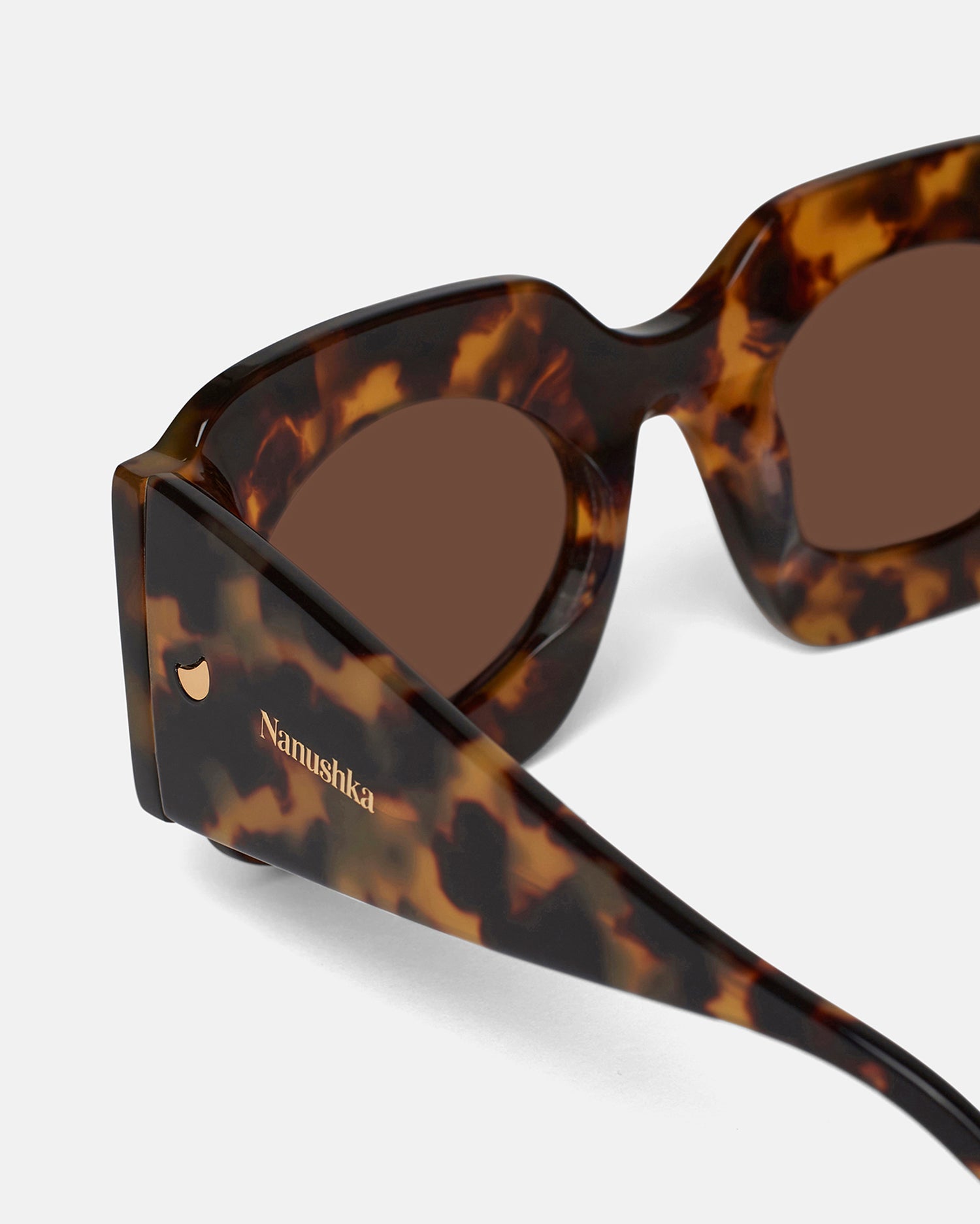 Unisex | Cathi Bio-Plastic Square-Frame Sunglasses | Dark Amber