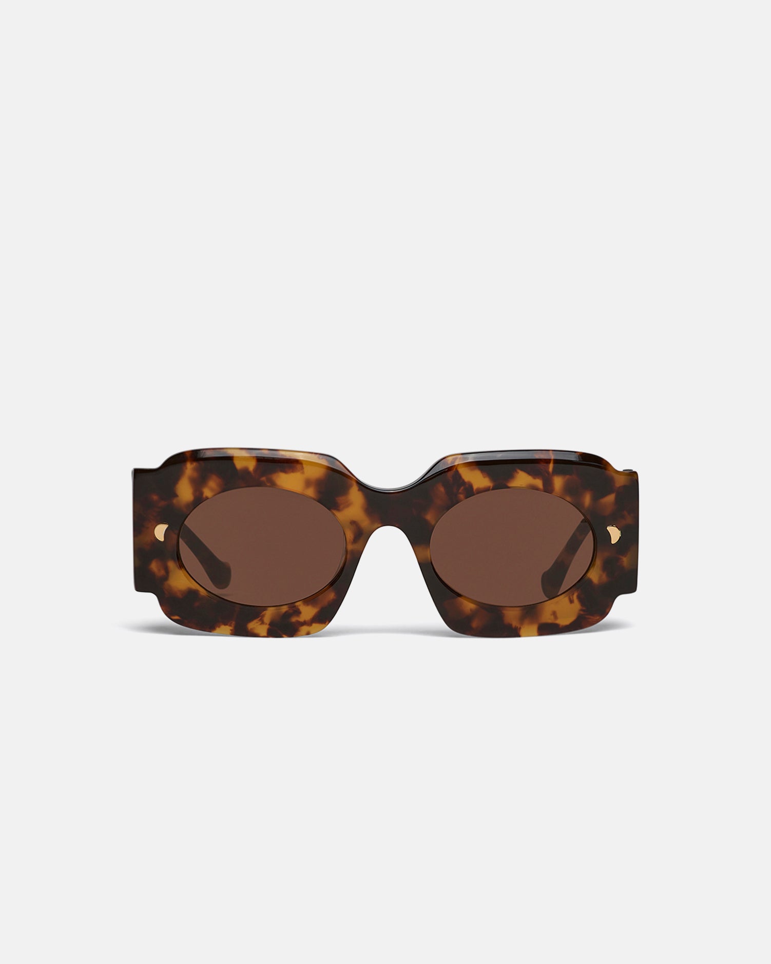 Unisex | Cathi Bio-Plastic Square-Frame Sunglasses | Dark Amber