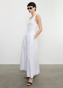 Cotton Resort Tank Dress | White