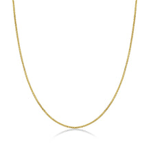 14k gold Wheat Chain Necklace on a white background